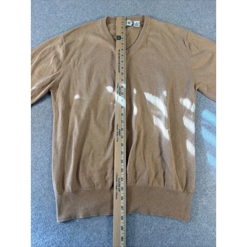 Orvis Camel Colored Sweater, Medium, Cashmere And Cotton